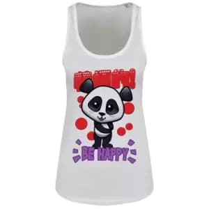 Handa Panda Ladies/Womens Be Happy Floaty Tank (Medium (UK 10-12)) (White)