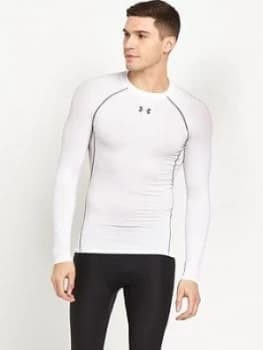 Urban Armor Gear Heatgear Long Sleeve Tee - White, Size S, Men
