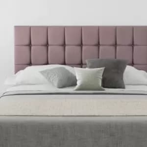 Sinatra Upholstered Headboard, Plush Velvet, Blush - Headboard 60cm Size Double (135x200)