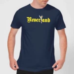Disney Peter Pan Tinkerbell Neverland Mens T-Shirt - Navy - L