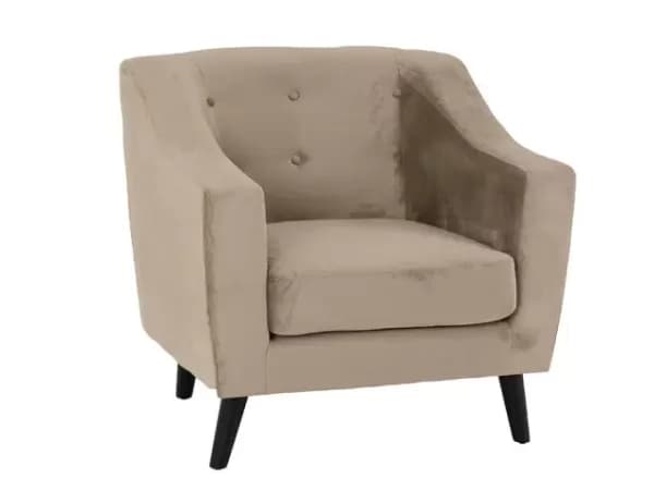 Seconique Ashley Oyster Velvet Arm Chair