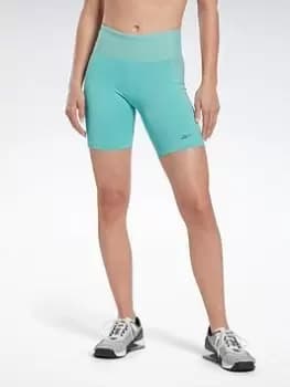 Reebok Les Mills Ribbed Short Leggings - Blue Size S, Women