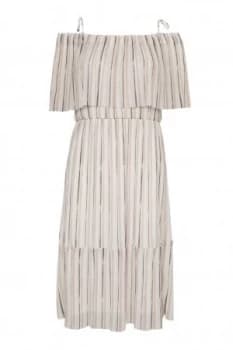 Great Plains Brush Stroke Layered Midi Dress White