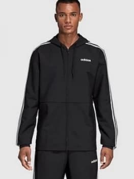 adidas Essential 3 Stripe Windbreak - Black Size M Men