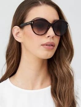 Tom Ford Maxine Round Sunglasses, Havana, Women