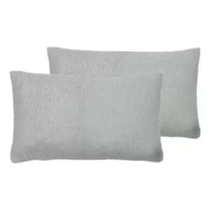 Evans Lichfield Malham Twin Pack Polyester Filled Cushions Dove 30 x 50cm