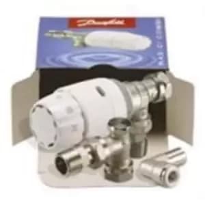 Danfoss Angled TRV & Lockshield - Ras-C2 15 mm