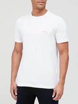 Hugo Boss Athleisure Curved Logo T-Shirt White Size M Men