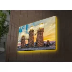 4570DACTBURN-012 Multicolor Decorative LED Lighted Canvas Painting