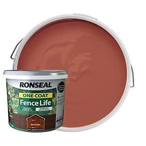 Ronseal One Coat Fence Life Matt Shed & Fence Treatment - Red Cedar 9L