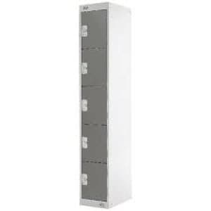 Five Compartment Locker D300mm Dark Grey Door MC00027