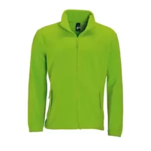 SOLS Mens North Full Zip Outdoor Fleece Jacket (3XL) (Lime)