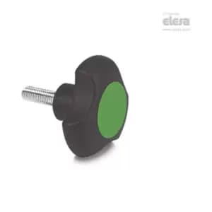 Elesa - Lobe knob-VTT.32-C-p-M6x45-C17 Green