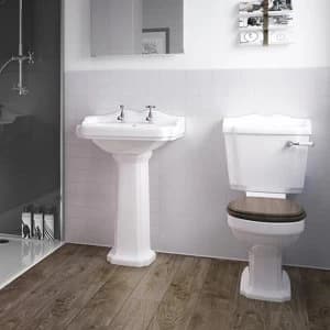 Splashwall Gloss Cream Tile effect 2 sided Shower Panel kit (L)1200mm (W)2420mm (T)3mm