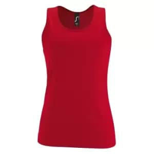 SOLS Womens/Ladies Sporty Performance Sleeveless Tank Top (L) (Red)