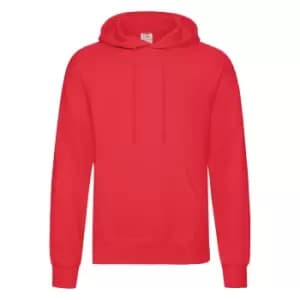 Fruit Of The Loom Mens Hooded Sweatshirt / Hoodie (M) (Red)