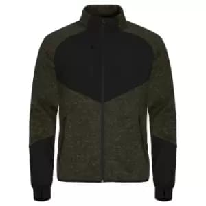 Clique Mens Haines Fleece Jacket (M) (Fog Green/Black)