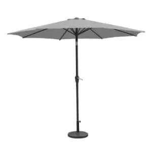 Silver & Stone Parasol Crank & Tilt 2.3m Tall 2.7m Diameter - Grey TJ Hughes