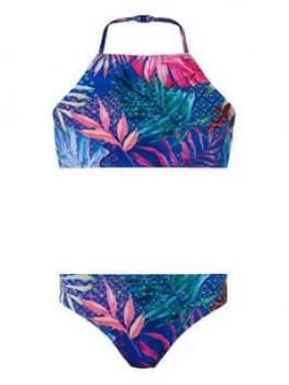 Monsoon Girls Storm S.E.W Dalida Print Bikini - Blue