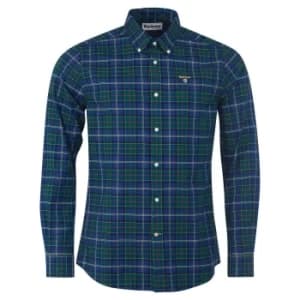 Barbour Mens Oxbridge Tartan Tailored Shirt Ivy Tartan Large