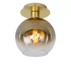 Marius Retro Flush Ceiling Light - 1xE27 - Matt Gold, Brass