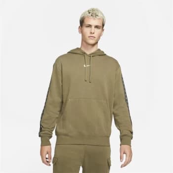 Nike Repeat Logo Hoodie Mens - Olive/White