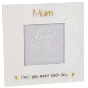 Glitter Words Frame 3x3 Mum