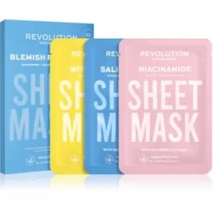 Revolution Skincare Biodegradable Blemish Prone Skin sheet mask set (For Oily And Problematic Skin)