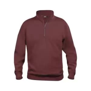Clique Unisex Adult Basic Half Zip Sweatshirt (3XL) (Burgundy)