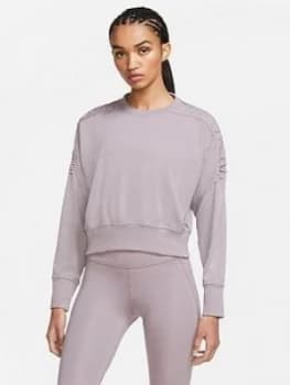 Nike Training Crop Sweat Top - Purple