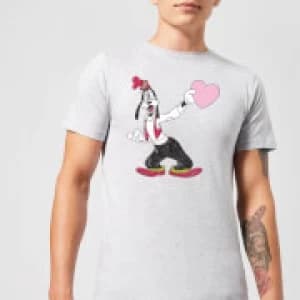 Disney Goofy Love Heart Mens T-Shirt - Grey - 3XL