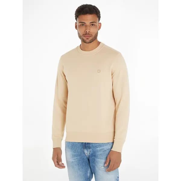 Embro Badge Sweatshirt in Cotton Mix with Crew Neck