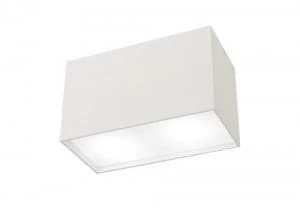 Flush Rectangular 2 x GU10, White
