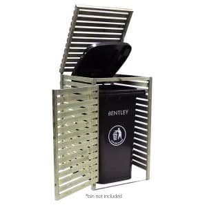 Charles Bentley Garden Nordic Spruce Wooden Bin Storage Cupboard Unit - Single