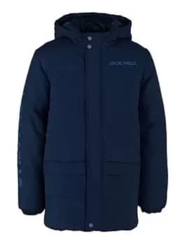 Jack Wills Boys Outline Padded Coat - Navy, Size Age: 10-11 Years