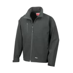 Result Mens 2 Layer Base Softshell Breathable Wind Resistant Jacket (2XL) (Black)