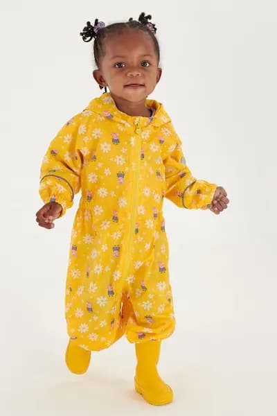 Regatta 'Peppa Pobble' Waterproof Isolite 5,000 Outdoor Puddlesuit Yellow