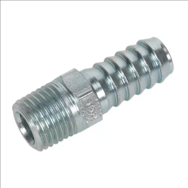 Genuine SEALEY AC09 Screwed Tailpiece Male 1/4BSPT - 3/8 Hose Pack of 5