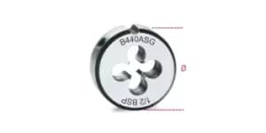 Beta Tools 440ASG Chrome-Steel Cylindrical GAS BSP Thread Round Die 1" x 11
