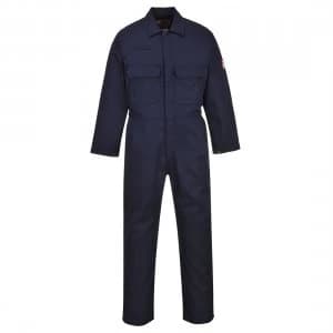 Biz Weld Mens Flame Resistant Overall Navy Blue 2XL 34"
