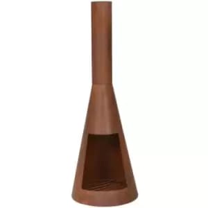 Ambiance Fireplace with Chimney Ambient 100cm Rust
