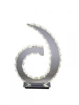 Table Lamp D Shape Light 18 X 0.5W LED Polished Chrome, Crystal 6000K