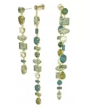 Swarovski 5613734 Gema Multi Green Crystal Drop Earrings Jewellery
