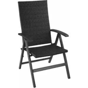 Tectake - Foldable rattan garden chair Melbourne - outdoor seating, garden seating, rattan chair