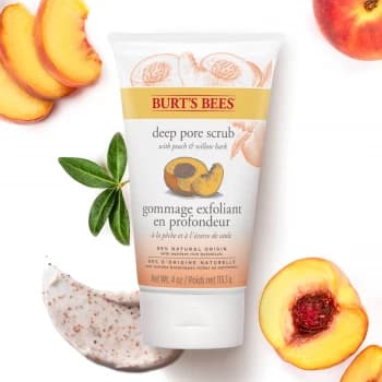 Burts Bees Peach and Willowbark Deep Pore Scrub 110g