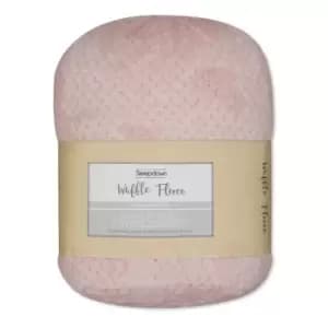 I Saw It First Waffle Fleece Duvet Cover and Pillow Case Set - Pink