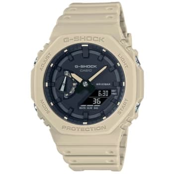 Mens G-Shock GA-2100-5AER Octagon Series Beige Wristwatch Colour - Black