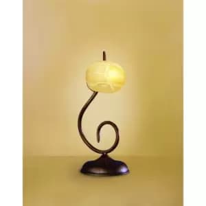 Table Lamp Wave 1 Bulb G9, rusty gold