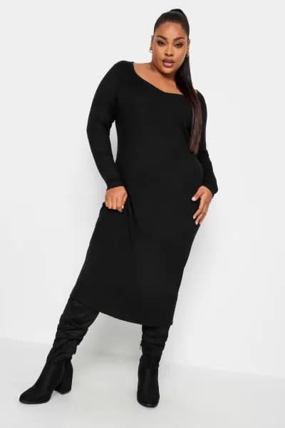 Sweetheart Neck Jumper Dress