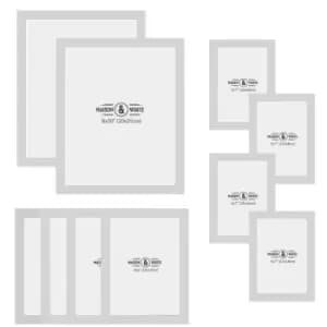Assorted Photo Frames - Set of 10 White M&W